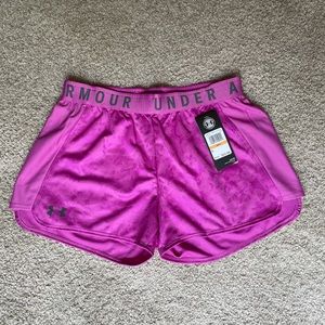 Under Armour Play Up Shorts Pink Jacquard